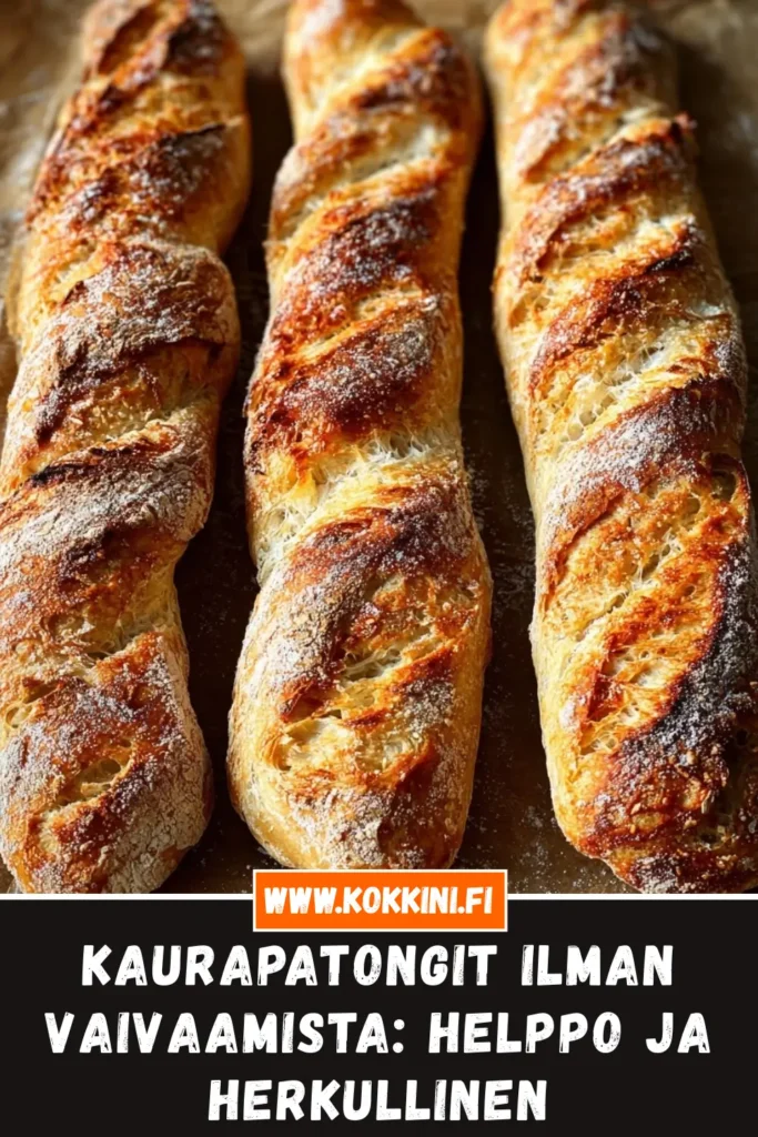 Rapeakuoriset kaurapatongit: Helppo ja nopea ohje