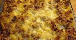 Koskenlaskijan makaronilaatikko: 1 kikka mehevyyteen