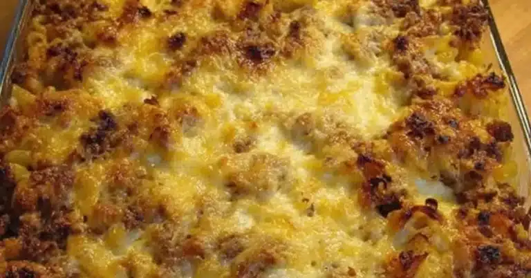 Koskenlaskijan makaronilaatikko: 1 kikka mehevyyteen