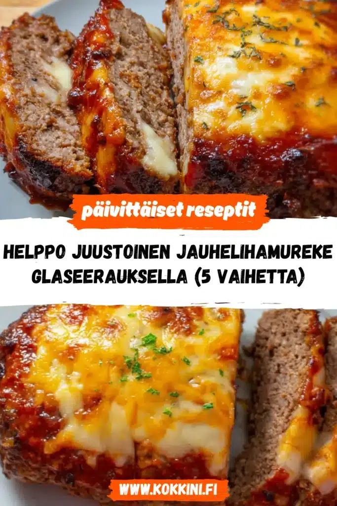 Juustoinen jauhelihamureke glaseerauksella - Perheen suosikki