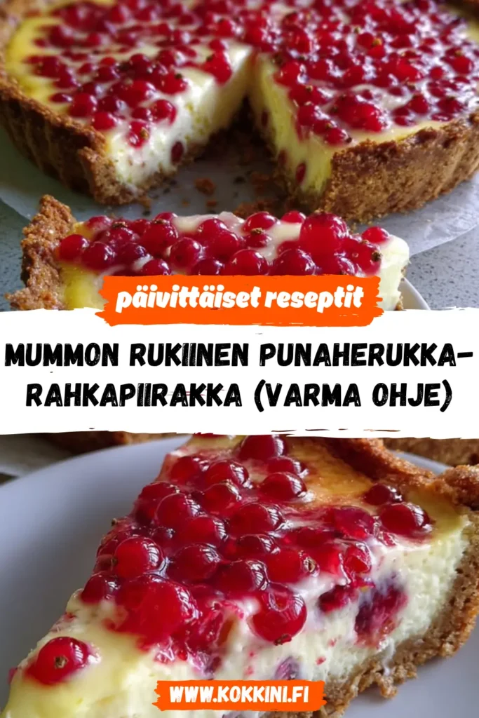 Paras rukiinen punaherukka-rahkapiirakka: 5 vaihetta