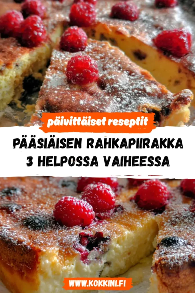 Pääsiäisen rahkapiirakka 3 helpossa vaiheessa
