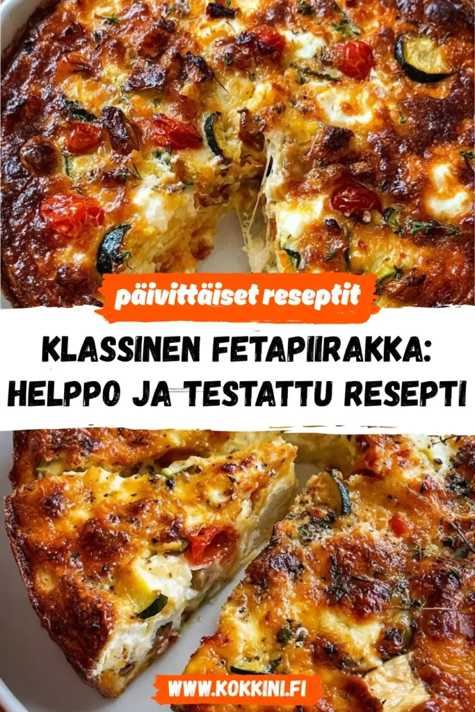 Klassinen fetapiirakka: Helppo ja testattu resepti
