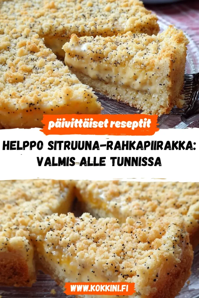 Sitruuna-rahkapiirakka: Vain 5 vaihetta täydellisyyteen