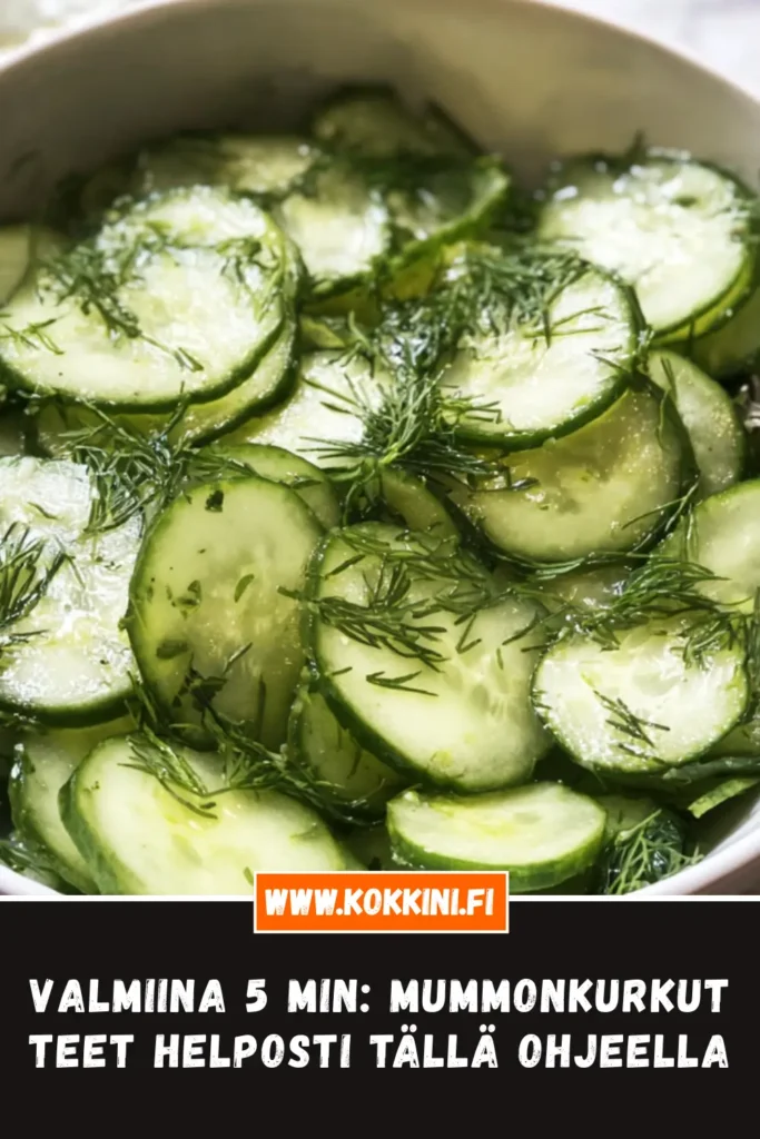 Valmiina 5 min: Mummonkurkut teet helposti tällä ohjeella