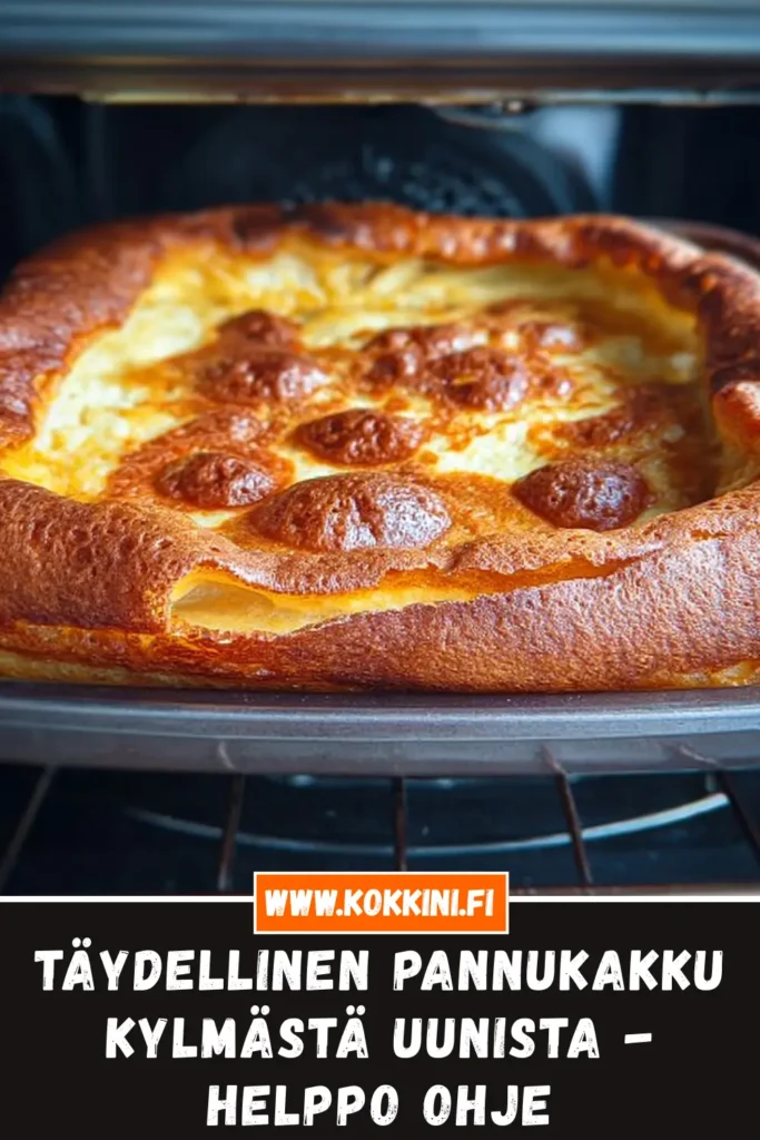 Mehevä pannukakku kylmästä uunista | Varma ohje