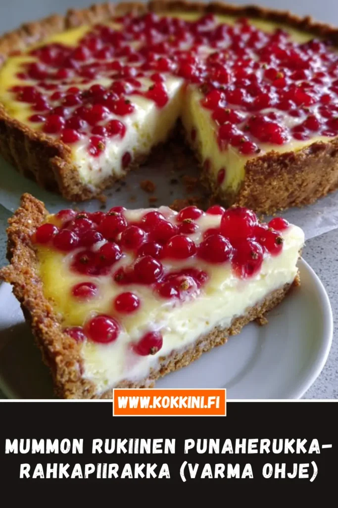 Paras rukiinen punaherukka-rahkapiirakka: 5 vaihetta