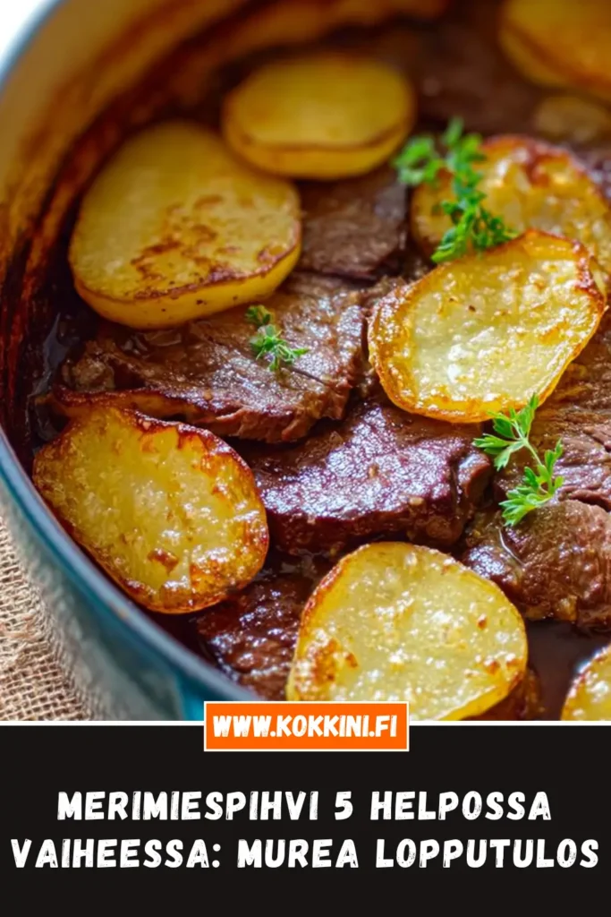 Merimiespihvi 5 helpossa vaiheessa – Murea lopputulos