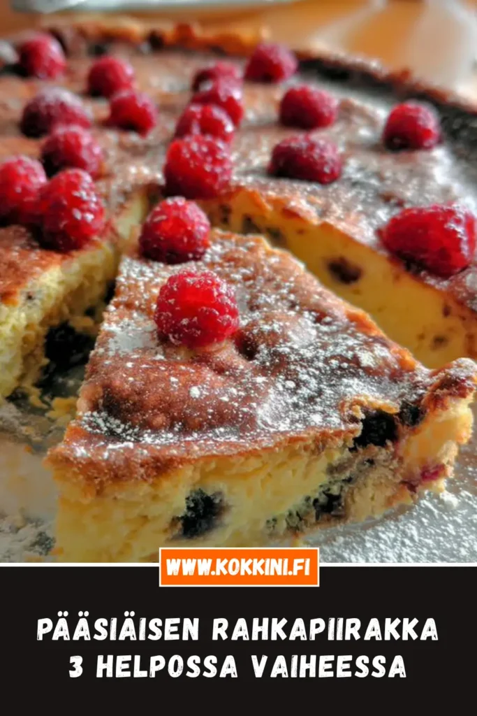 Pääsiäisen rahkapiirakka 3 helpossa vaiheessa
