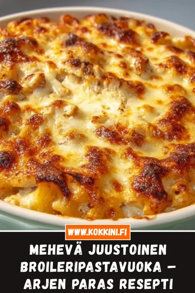 Mehevä juustoinen broileripastavuoka – arjen paras resepti