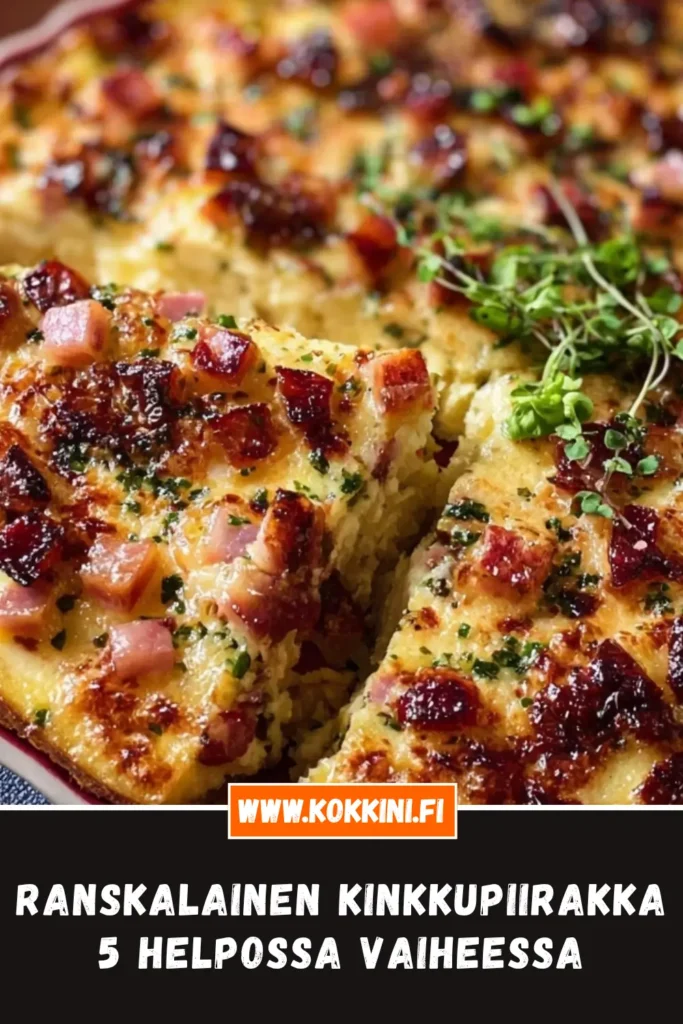 Ranskalainen kinkkupiirakka 5 helpossa vaiheessa