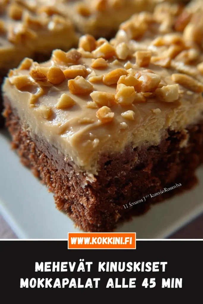 Mehevät kinuskiset mokkapalat alle 45 minuutissa