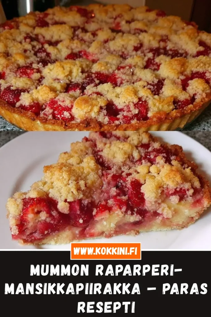 Mummon raparperi-mansikkapiirakka - Paras resepti
