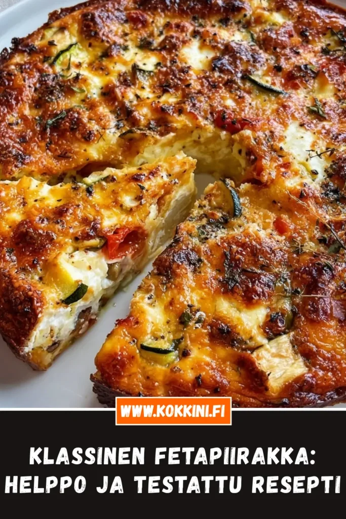 Klassinen fetapiirakka: Helppo ja testattu resepti