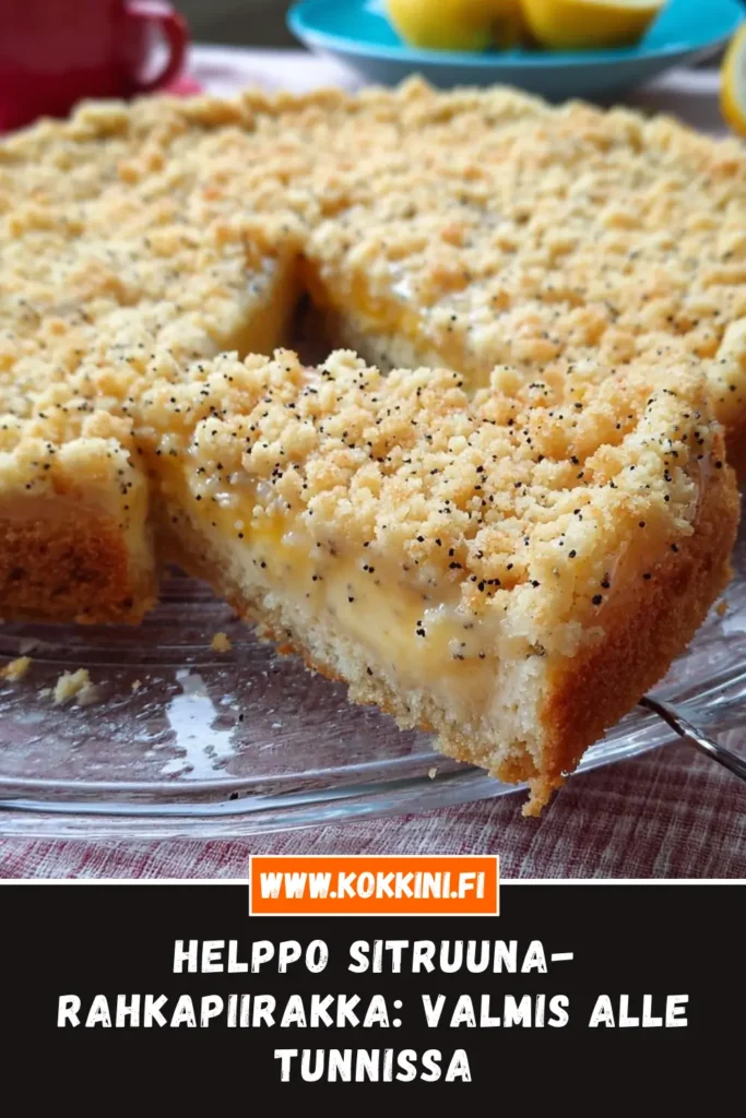 Sitruuna-rahkapiirakka: Vain 5 vaihetta täydellisyyteen