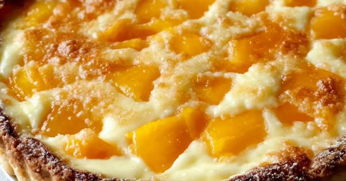 Persikka-jogurttirahkapiirakka: 5 helppoa vaihetta