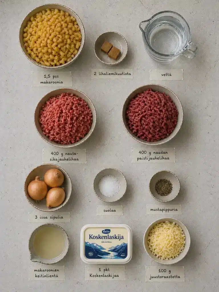 Helppo Koskenlaskijan makaroonilaatikko: Vain 3 vaihetta