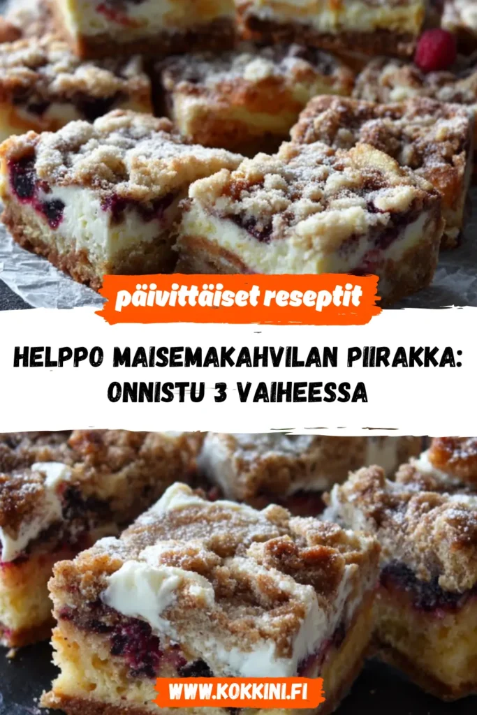 Helppo Maisemakahvilan piirakka: Onnistu 3 vaiheessa