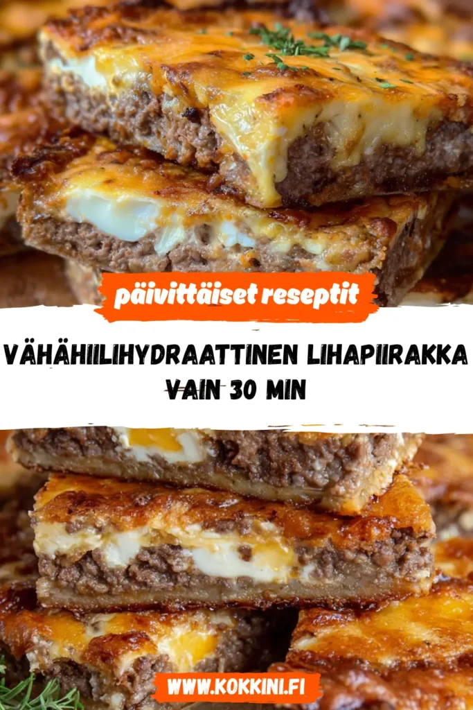 Vähähiilihydraattinen lihapiirakka vain 30 min