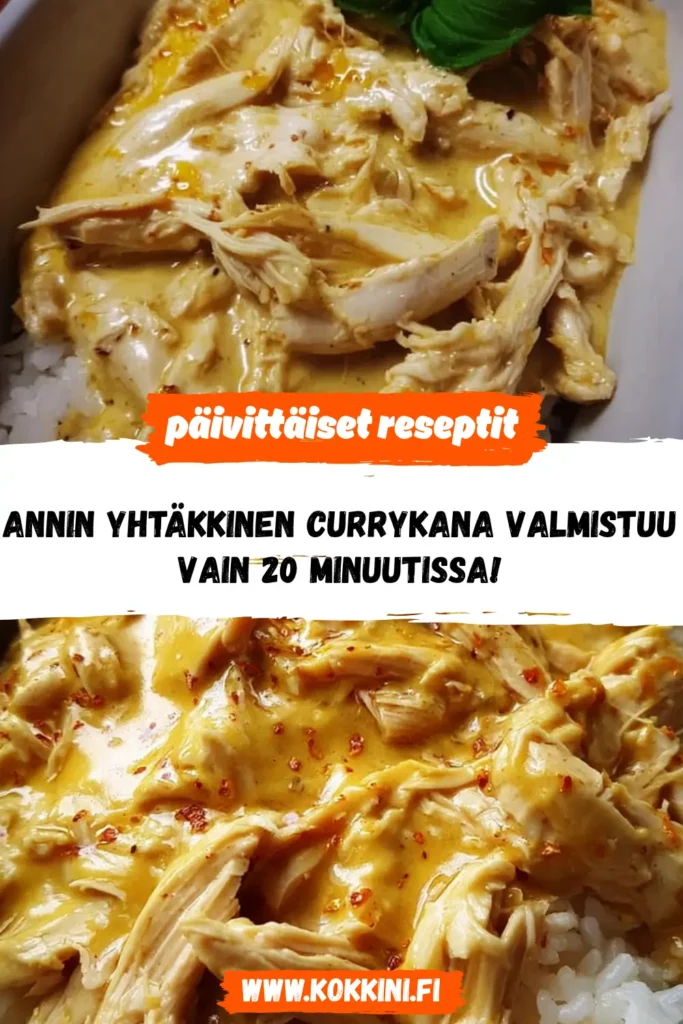 Annin yhtäkkinen currykana valmistuu vain 20 minuutissa!