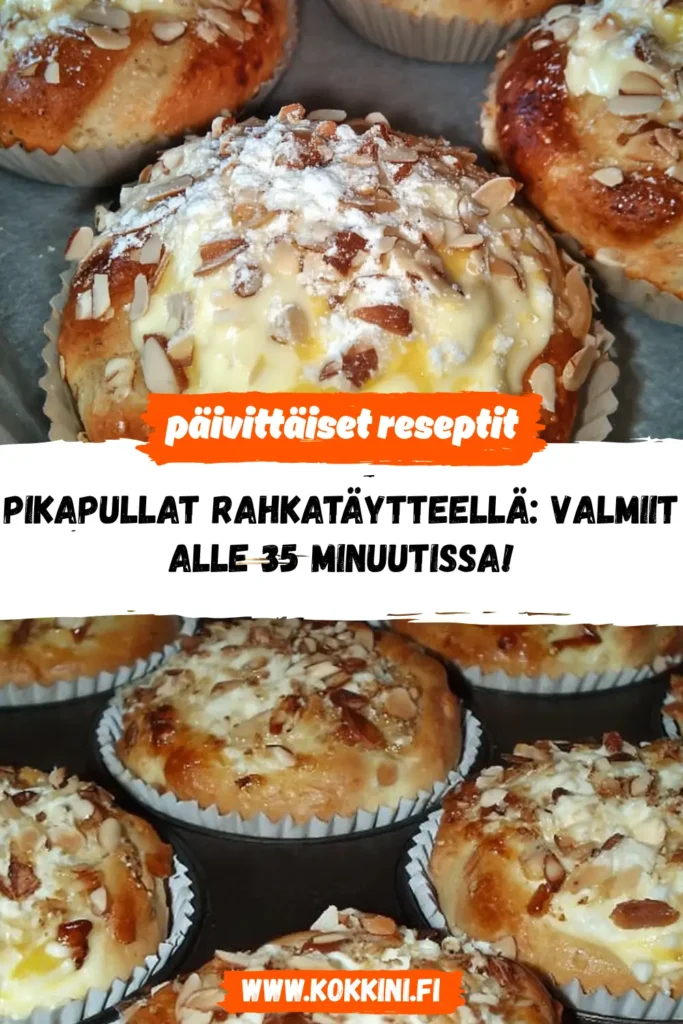 Pikapullat rahkatäytteellä: valmiit alle 35 minuutissa!