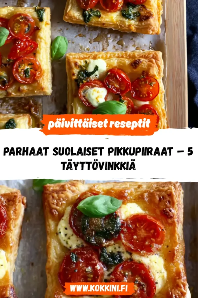 Parhaat suolaiset pikkupiiraat – 5 täyttövinkkiä