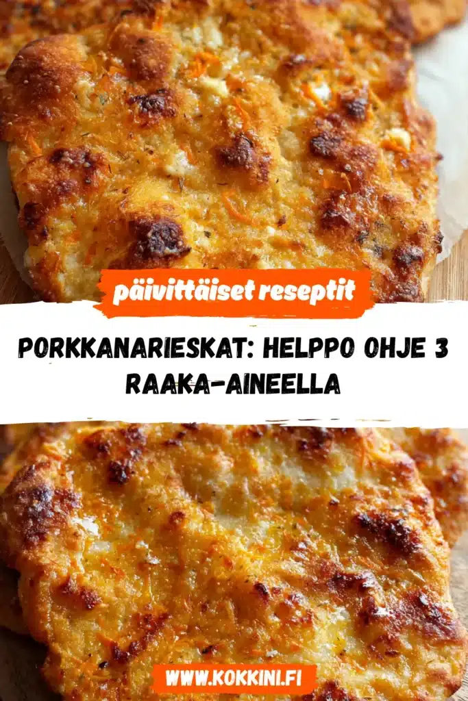 Porkkanarieskat – helppo ohje 3 raaka-aineella