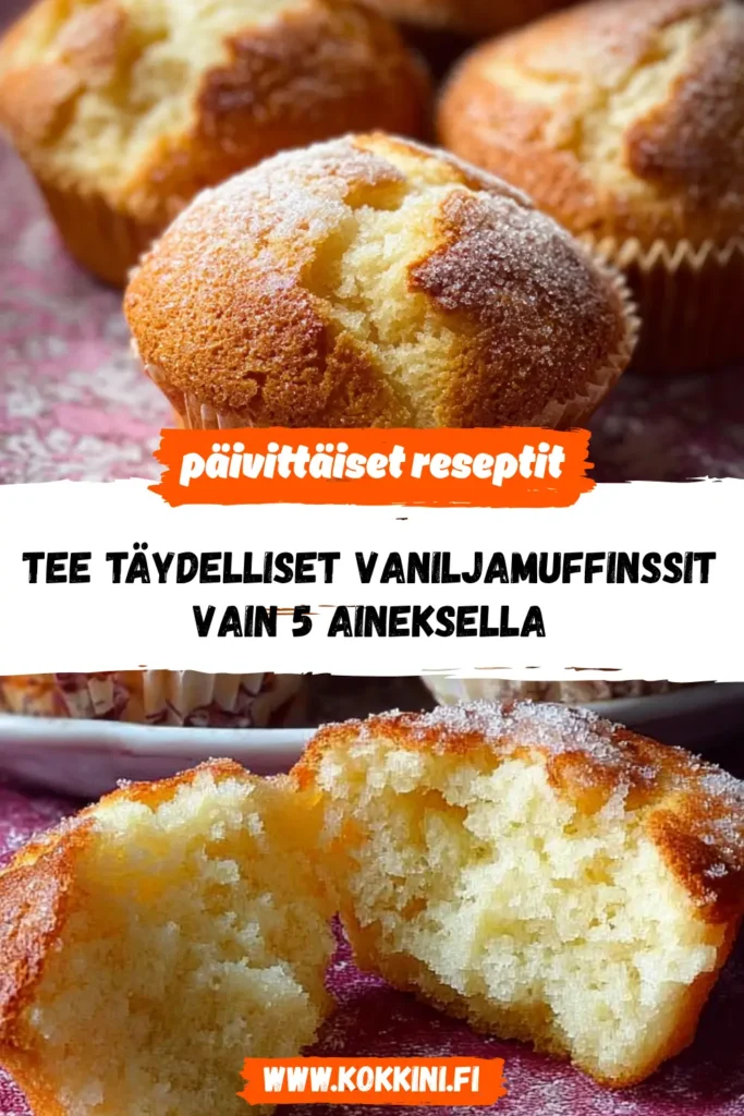Tee täydelliset vaniljamuffinssit vain 5 aineksella