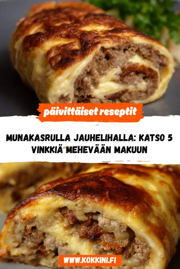Munakasrulla jauhelihalla: Katso 5 vinkkiä mehevään makuun