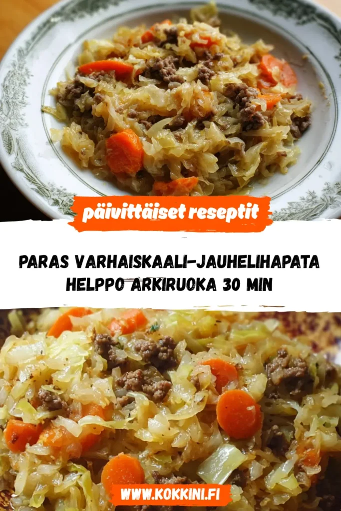 Paras Varhaiskaali-jauhelihapata – helppo arkiruoka 30 min