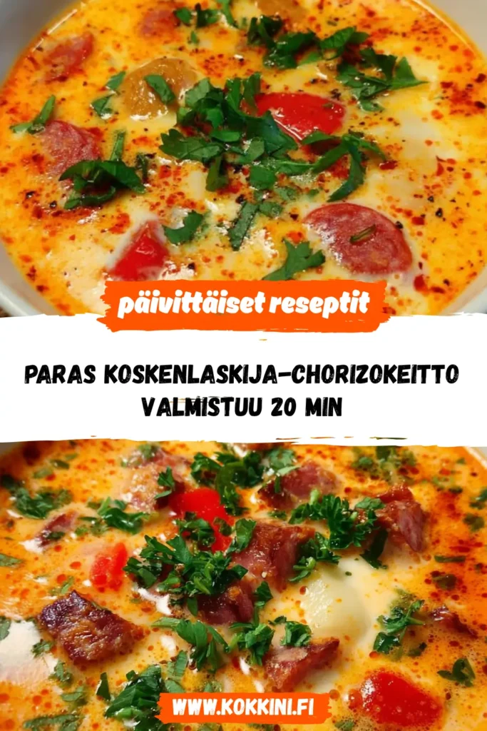 Paras Koskenlaskija-chorizokeitto valmistuu 20 minuutissa