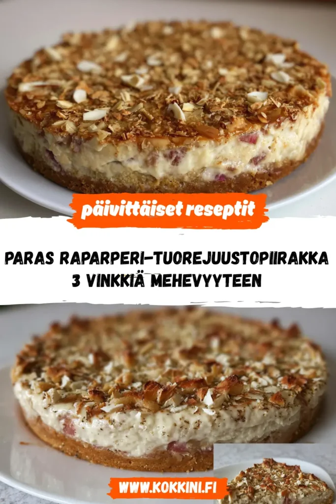 Paras raparperi-tuorejuustopiirakka: 3 vinkkiä mehevyyteen