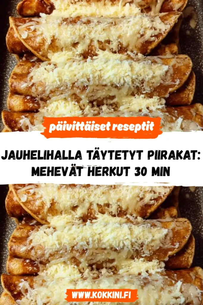 Jauhelihalla täytetyt piirakat: Mehevät herkut 30 minuutissa