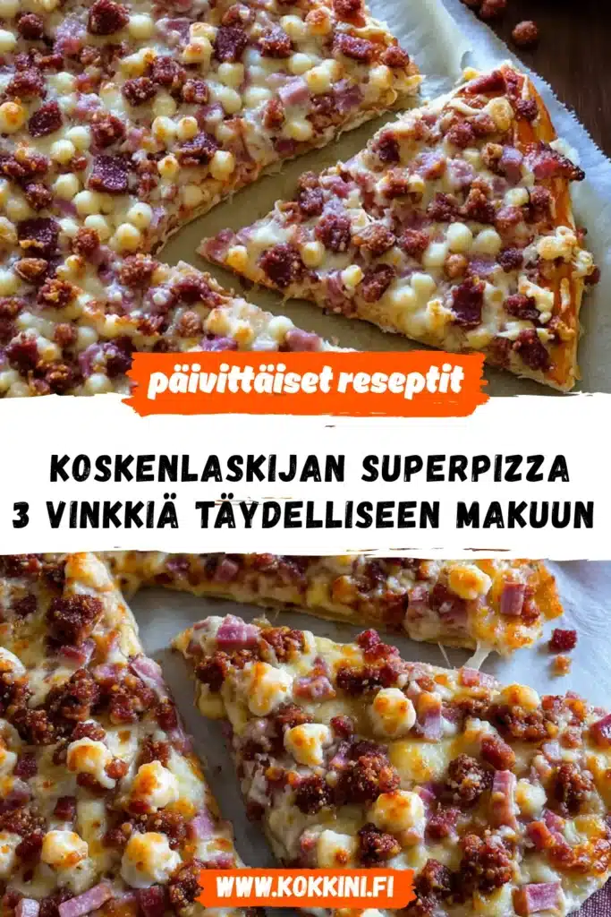 Koskenlaskijan superpizza - 3 vinkkiä täydelliseen makuun