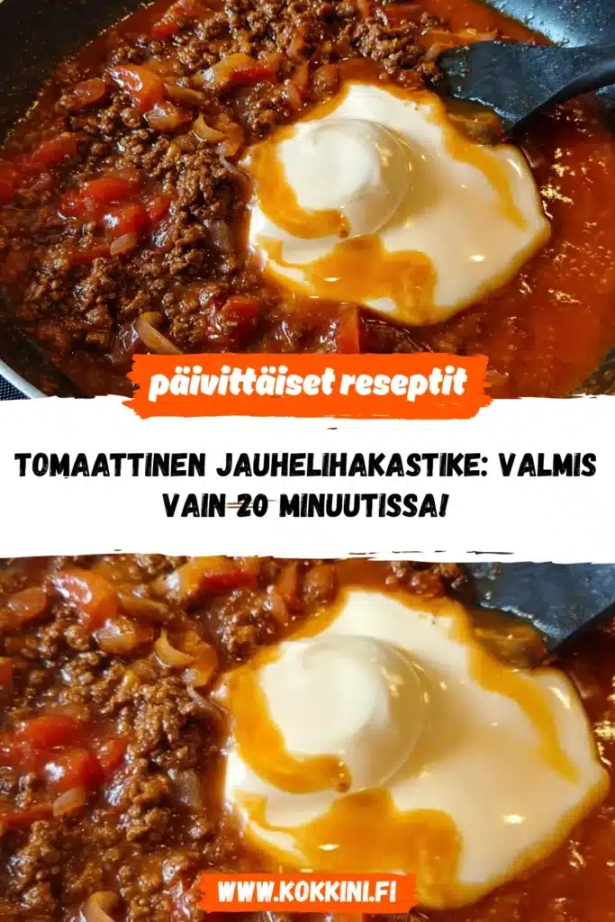 Tomaattinen jauhelihakastike: Valmis vain 20 minuutissa!
