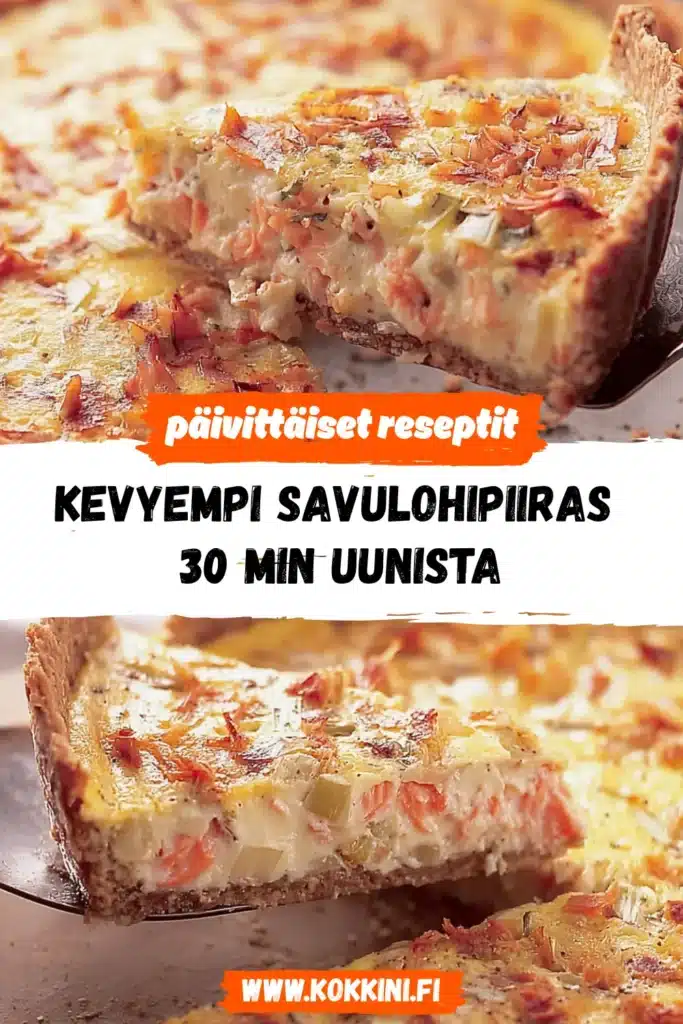 Kevyempi savulohipiiras | 30 min uunista
