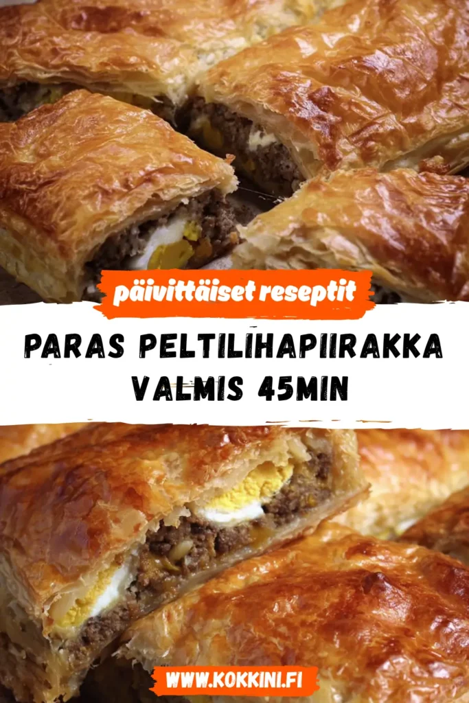 Paras peltilihapiirakka – valmis 45 minuutissa