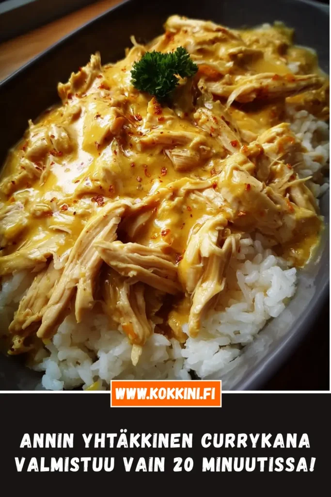 Annin yhtäkkinen currykana valmistuu vain 20 minuutissa!
