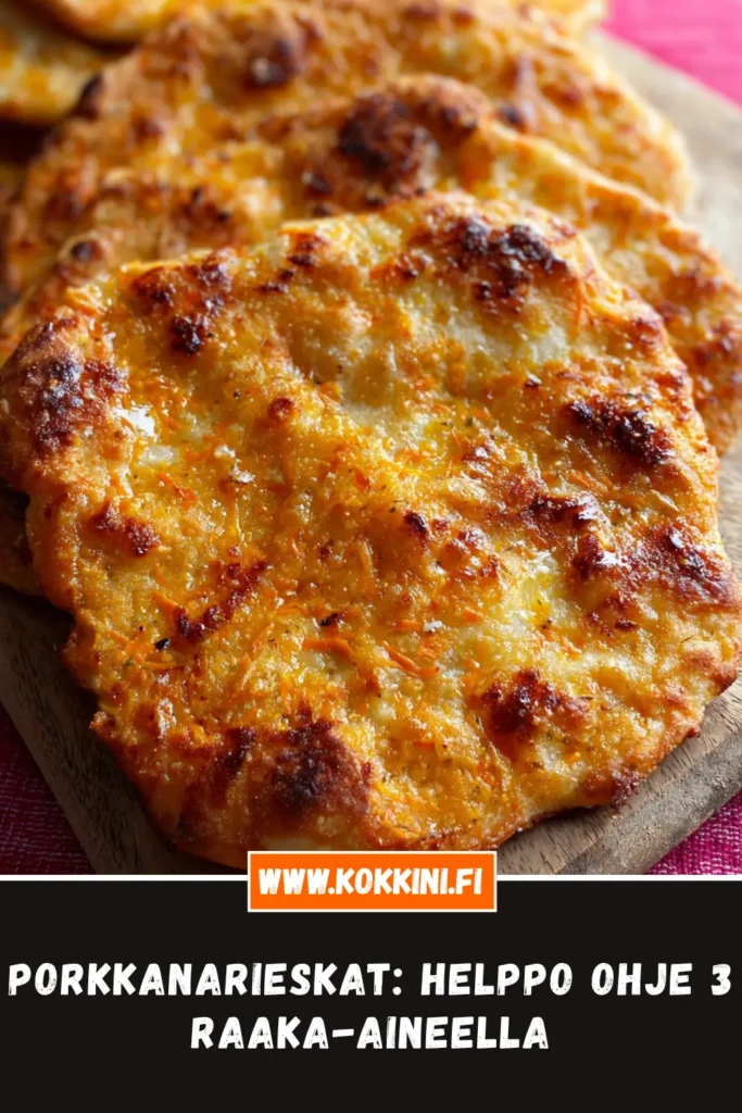 Porkkanarieskat – helppo ohje 3 raaka-aineella