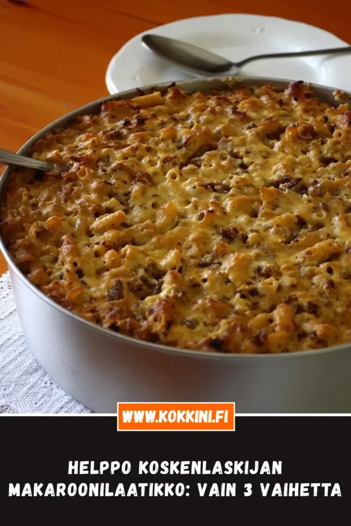 Helppo Koskenlaskijan makaroonilaatikko: Vain 3 vaihetta