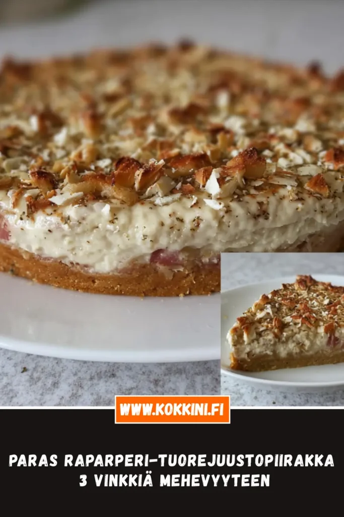 Paras raparperi-tuorejuustopiirakka: 3 vinkkiä mehevyyteen