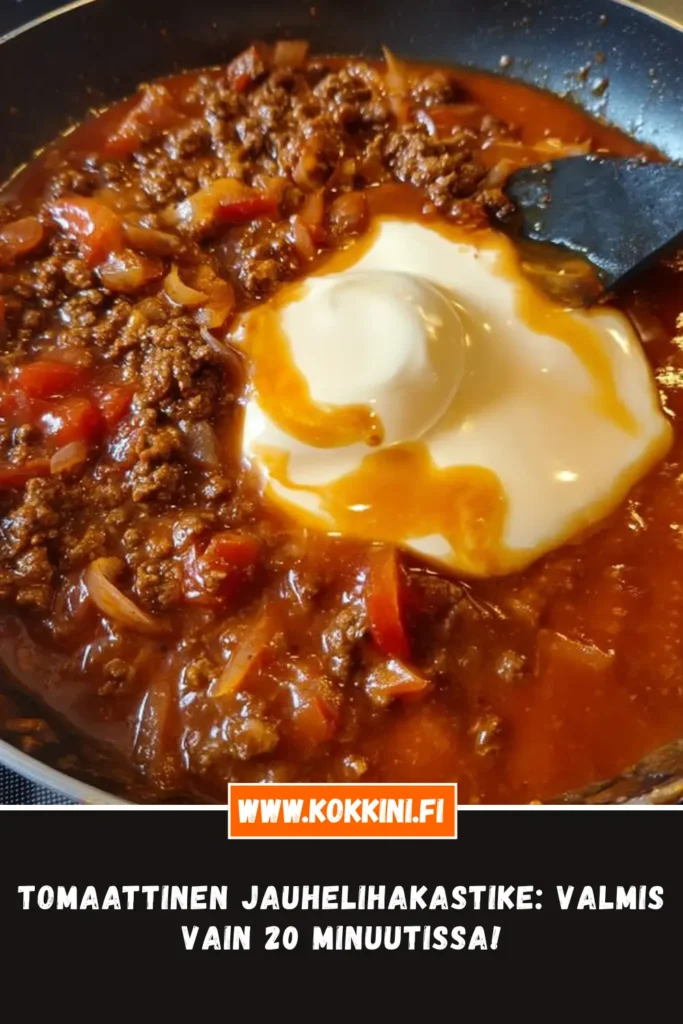 Tomaattinen jauhelihakastike: Valmis vain 20 minuutissa!