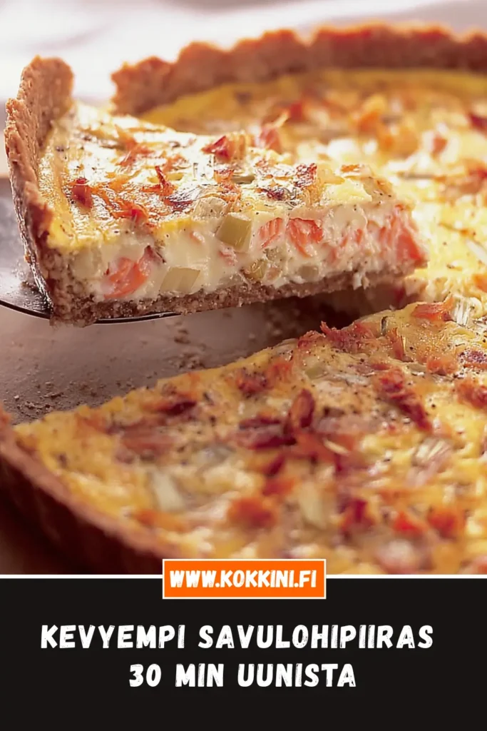 Kevyempi savulohipiiras | 30 min uunista