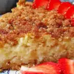 Raparperipiirakka kanelimurupäällisellä: Valmis 30 min