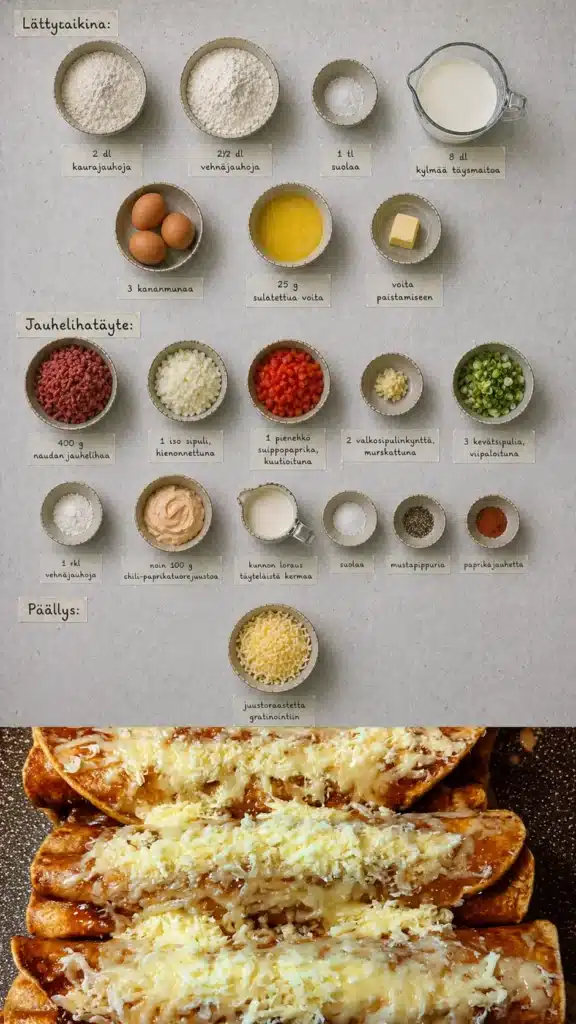 Jauhelihalla täytetyt piirakat: Mehevät herkut 30 minuutissa