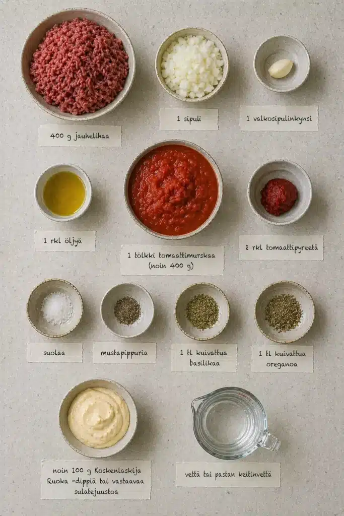 Tomaattinen jauhelihakastike: Valmis vain 20 minuutissa!