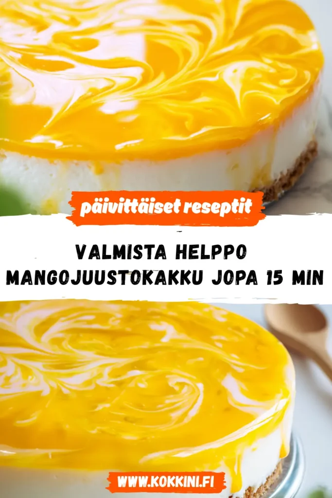 Valmista helppo mangojuustokakku jopa 15 minuutissa!