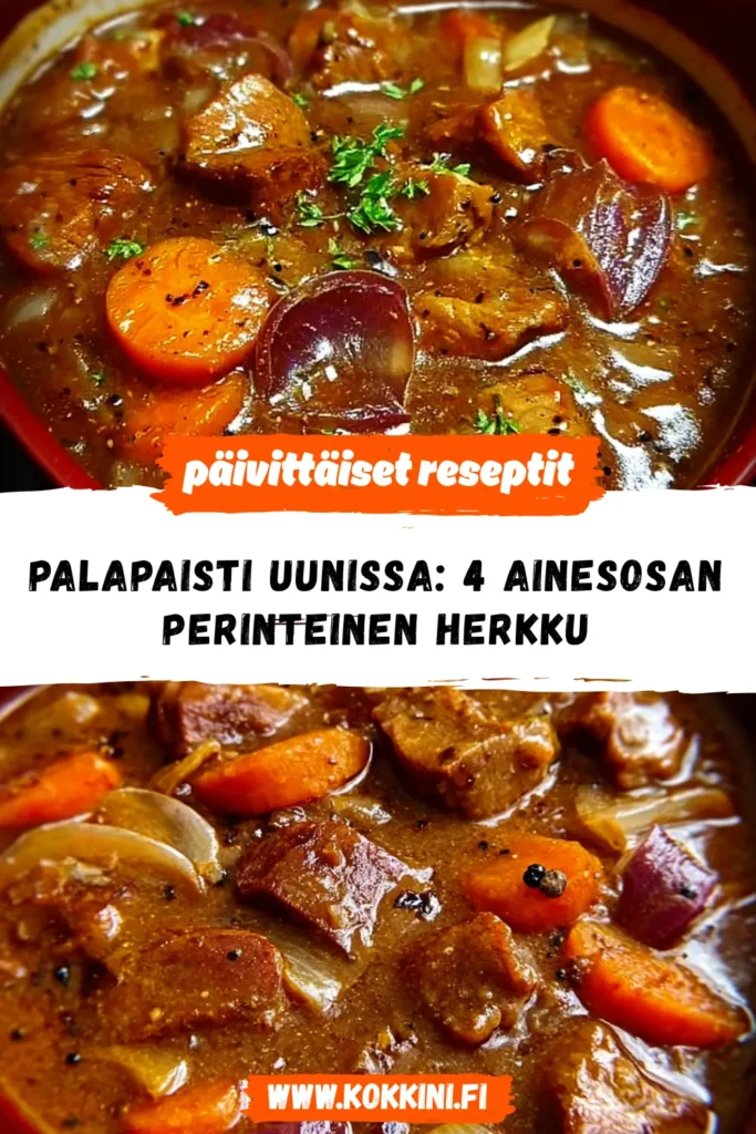 Palapaisti uunissa: 4 ainesosan perinteinen herkku