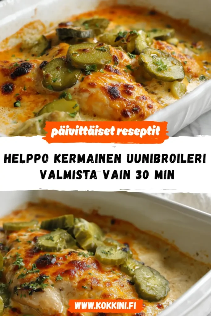 Helppo kermainen uunibroileri – valmista vain 30 minuutissa