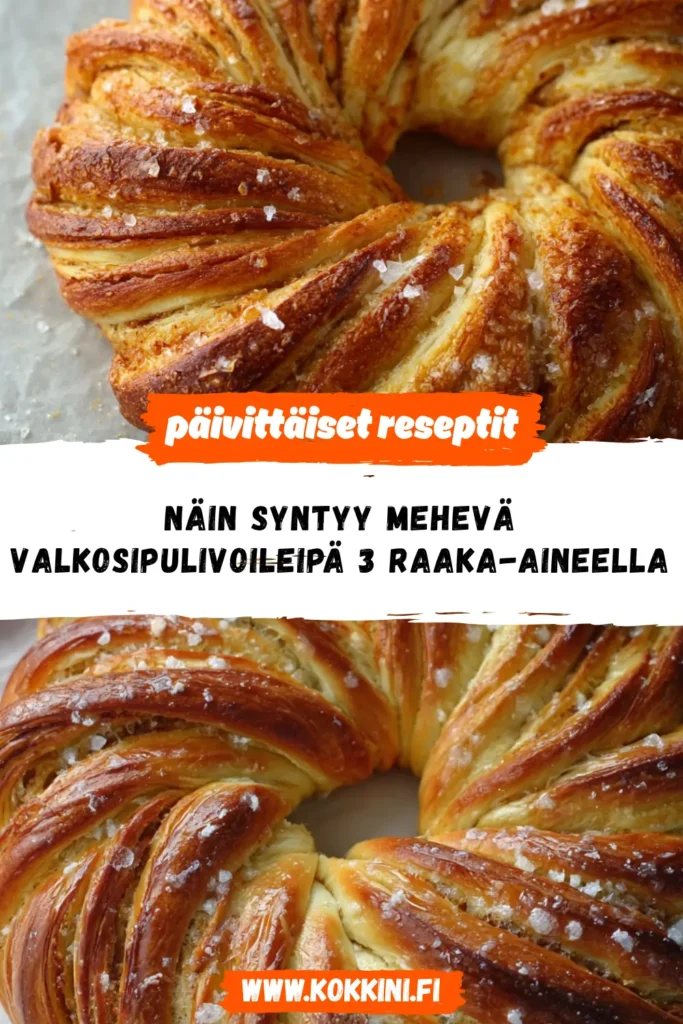 Näin syntyy mehevä valkosipulivoileipä 3 raaka-aineella